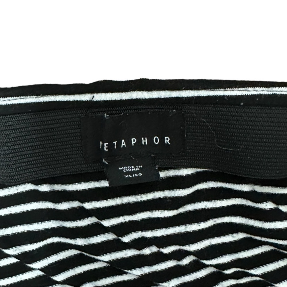 Set of 2- Metaphor Skirts- Gray Heather / Black & White Stripe- Size XL - Picture 5 of 6